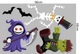 Combo decal trang trí Halloween bí ngô và bóng ma 05