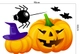 Decal trang trí Halloween combo bí ngô và bóng ma 03