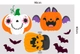 Decal trang trí Halloween combo bí ngô và bóng ma
