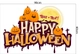 Decal trang trí Halloween combo bí ngô và bóng ma