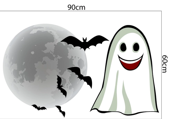 Decal trang trí Halloween combo lễ hội kinh dị