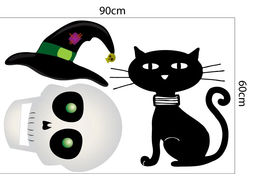 Decal trang trí Halloween combo lễ hội kinh dị