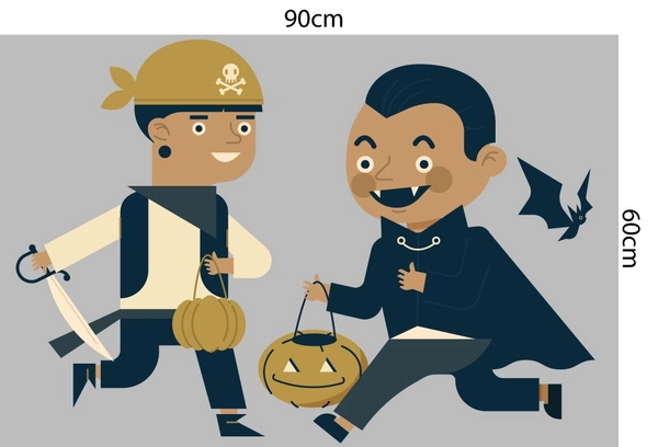 Combo Decal trang trí Halloween lễ hội bóng ma