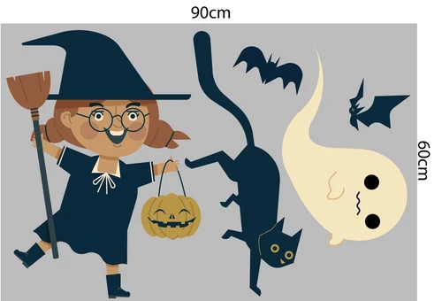Decal trang trí Halloween lễ hội bóng ma