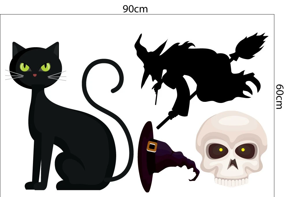Decal Trang Trí Halloween Rùng Rợn Combo 14
