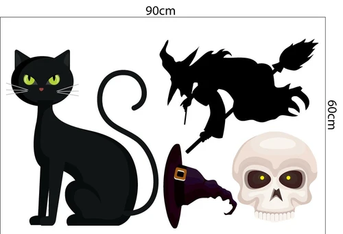 Decal Trang Trí Halloween Rùng Rợn Combo 14