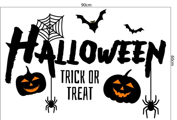 Decal trang trí Halloween Trick or Treat Combo 1