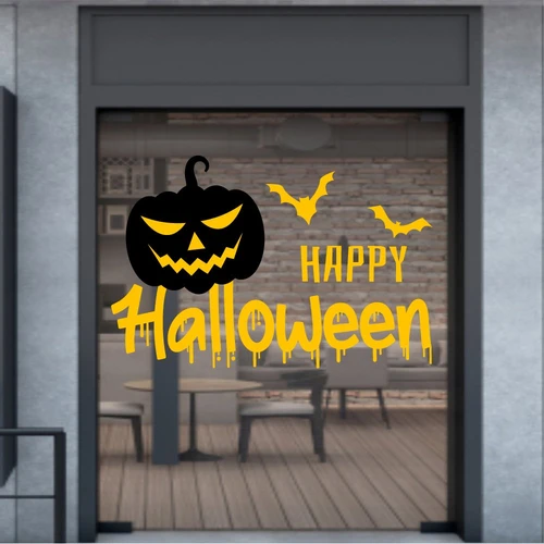 Decal trang trí halloween và bí ngô