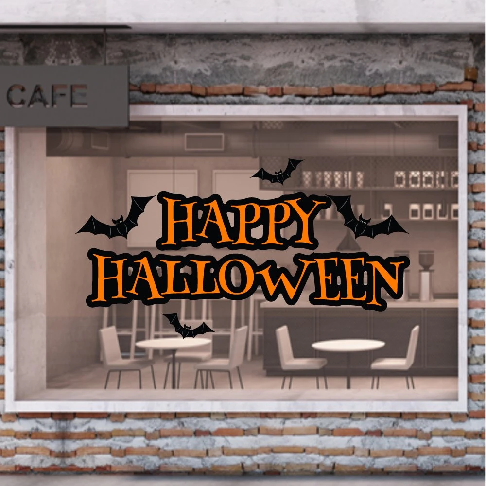 Decal trang trí halloween và dơi đen