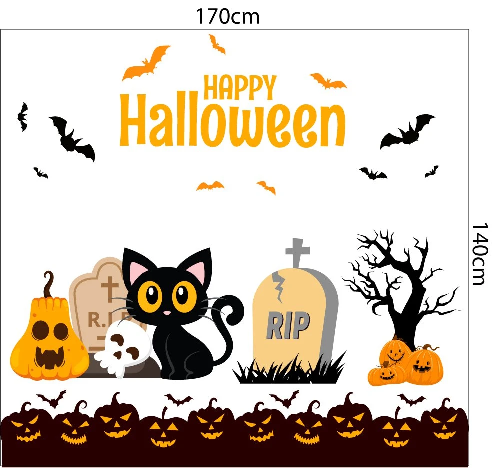 Decal trang trí Happy Halloween combo 1