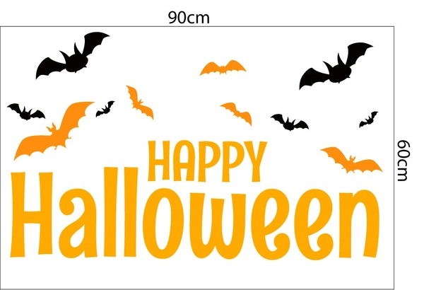 Decal trang trí Happy Halloween combo 1