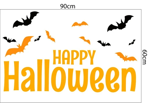 Decal trang trí Happy Halloween combo 1