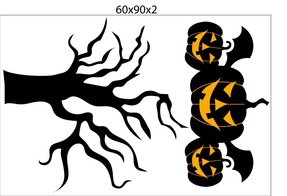 Decal trang trí Happy Halloween combo 2