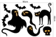 Decal trang trí Happy Halloween combo 2