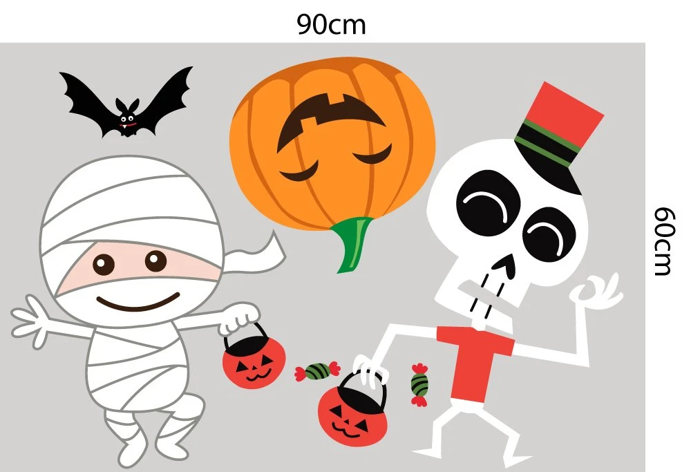 Decal trang trí Happy Halloween combo 3