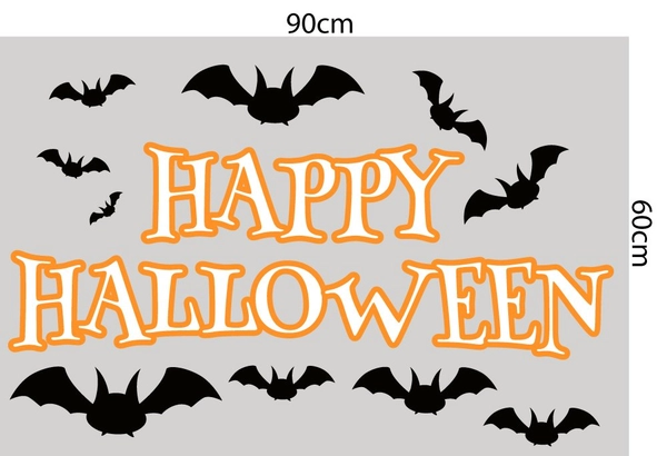 Decal trang trí Happy Halloween combo 3