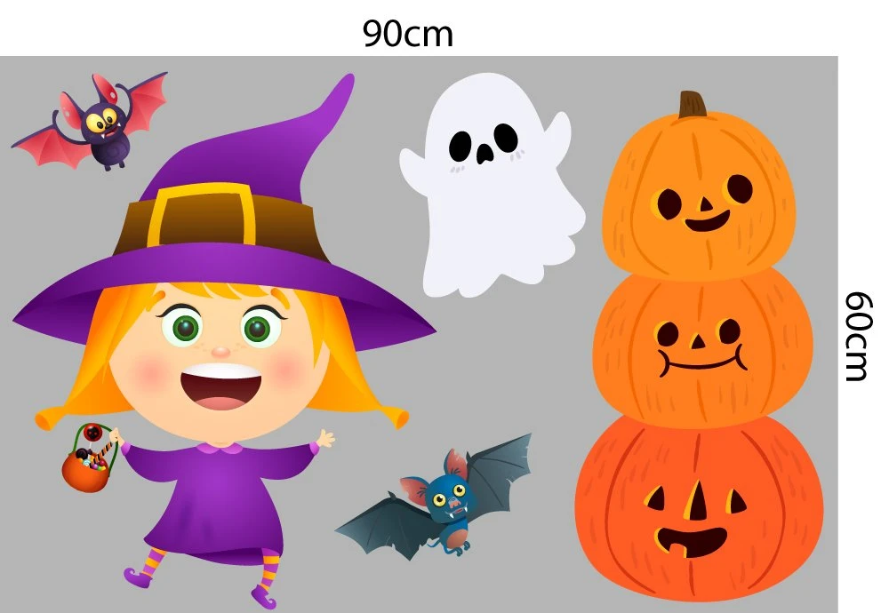 Decal Trang Trí Happy Halloween Combo 4
