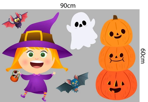 Decal Trang Trí Happy Halloween Combo 4