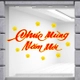 Decal trang trí tết chúc mừng năm mới mẫu 6