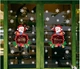 Decal tĩnh điện 2 mặt trang trí noel bảng ông già noel merry christmas và bông tuyết