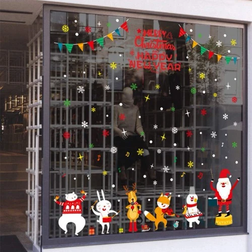 Decal trang trí noel những người bạn ca hát