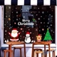 Decal tĩnh điện 2 mặt trang trí ông già noel và những người bạn vui vẻ