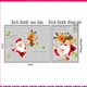 Decal 2 mặt trang trí noel tuần lộc và ông già noel vẫy tay