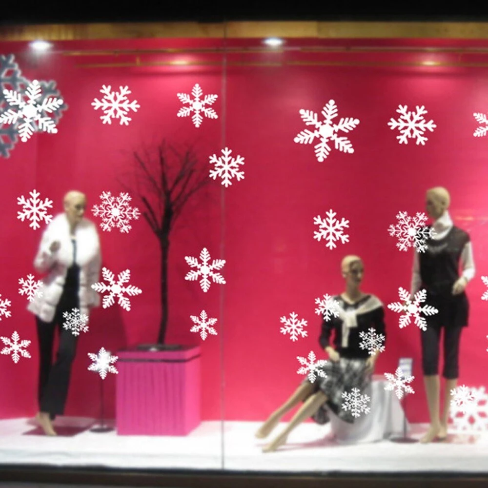 Decal trang trí noel những bông tuyết trắng