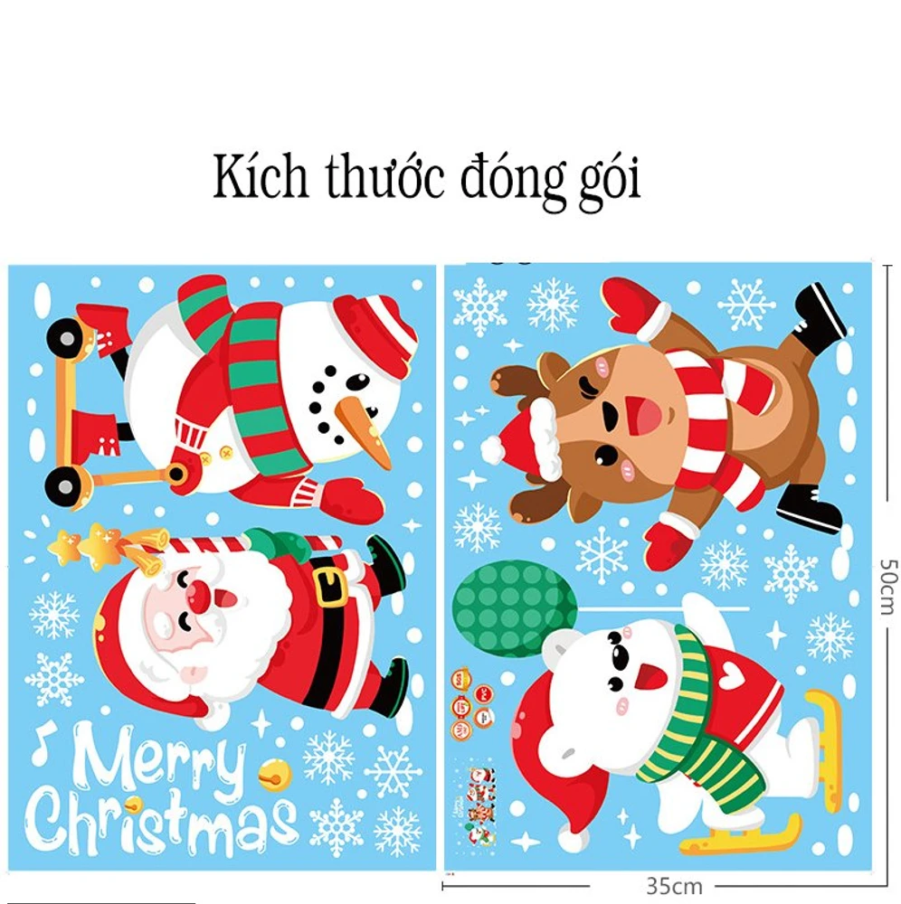 Decal trang trí noel những người bạn giáng sinh