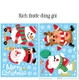 Decal tĩnh điện 2 mặt trang trí noel những người bạn giáng sinh