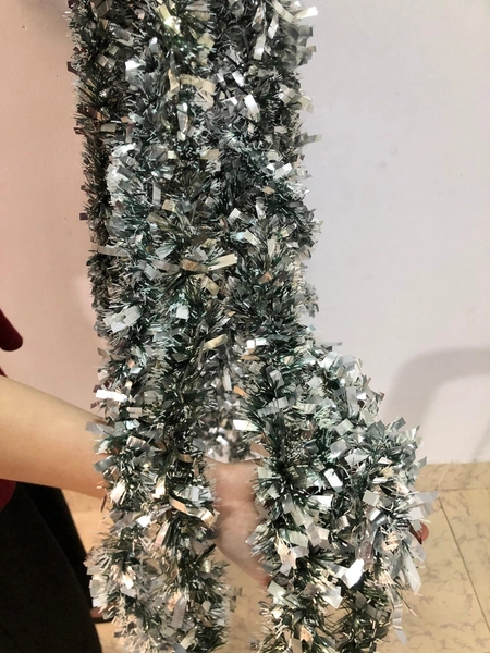 Dây đuôi chồn kim tuyến trang trí cây thông noel