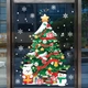 Decal tĩnh điện 2 mặt trang trí noel cây thông và những hộp quà
