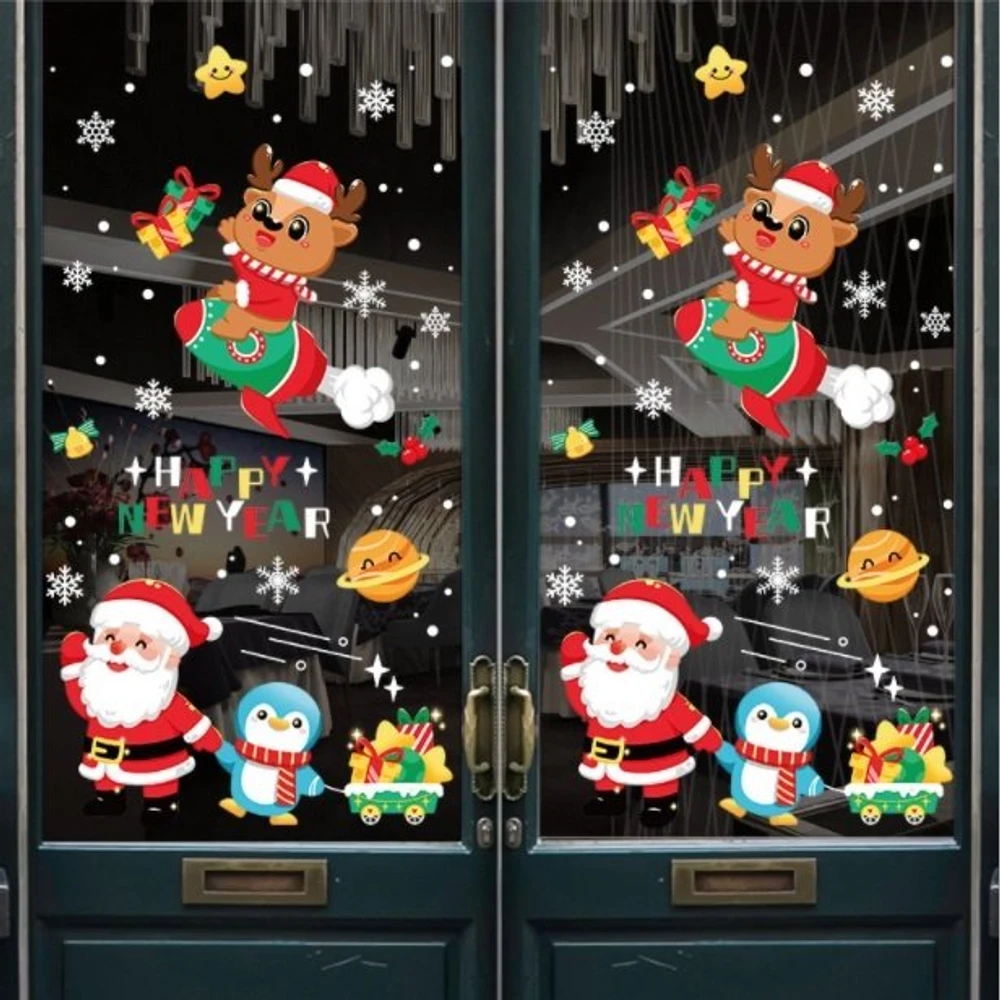 Decal trang trí noel thiên hà giáng sinh