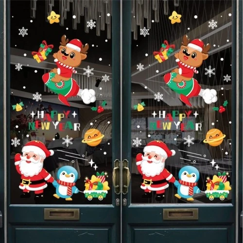 Decal trang trí noel thiên hà giáng sinh