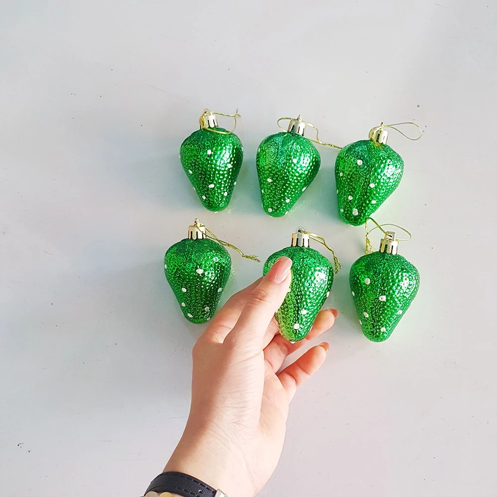 Hộp dâu xanh treo trang trí noel