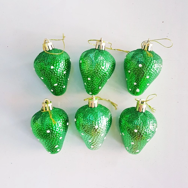 Hộp dâu xanh treo trang trí noel