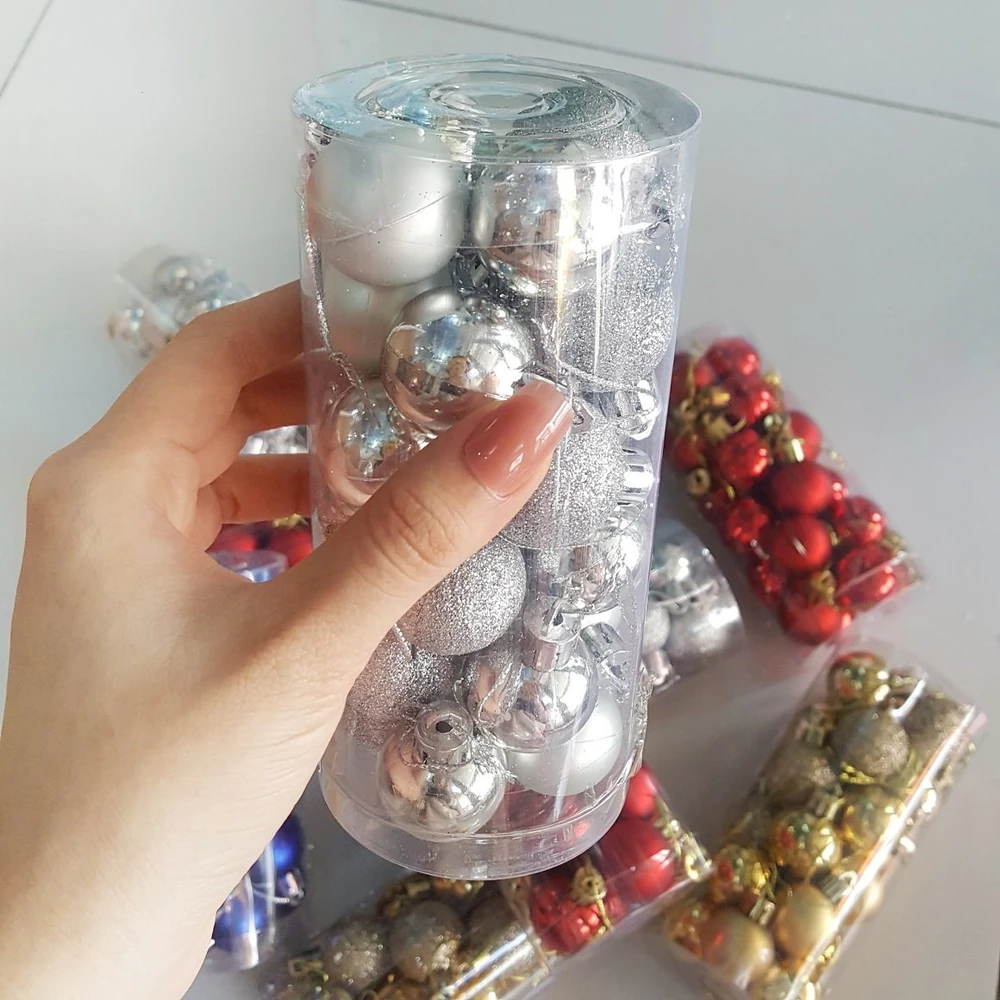 Hộp quả châu mini trang trí noel