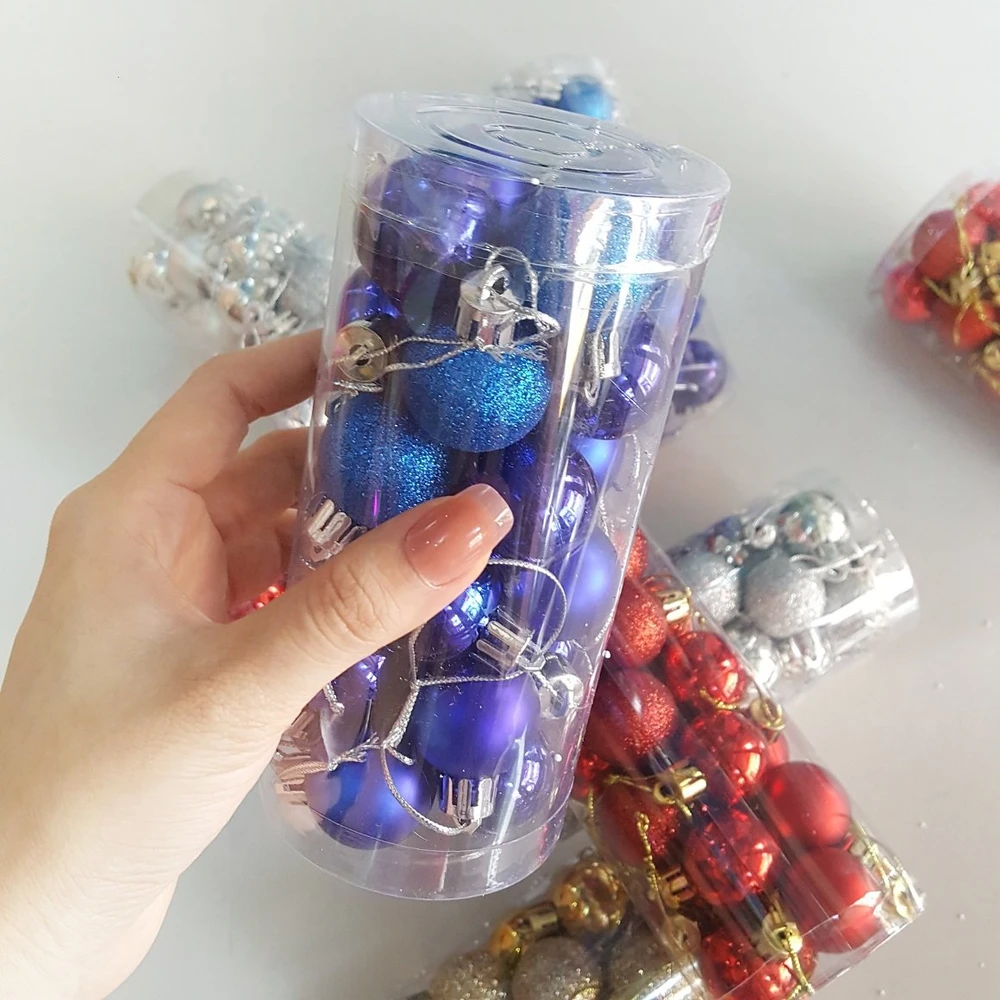 Hộp quả châu mini trang trí noel