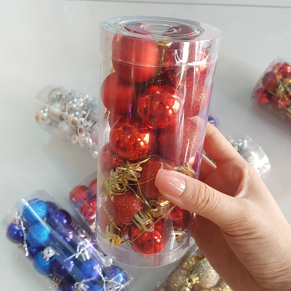 Hộp quả châu mini trang trí noel