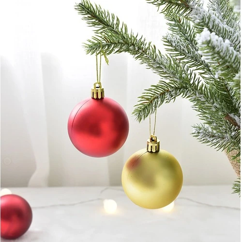 Đồ Trang Trí Noel 6 Quả Châu Mờ