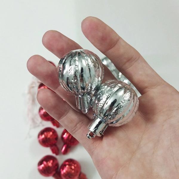 Set 10 quả châu múi trang trí noel 3cm