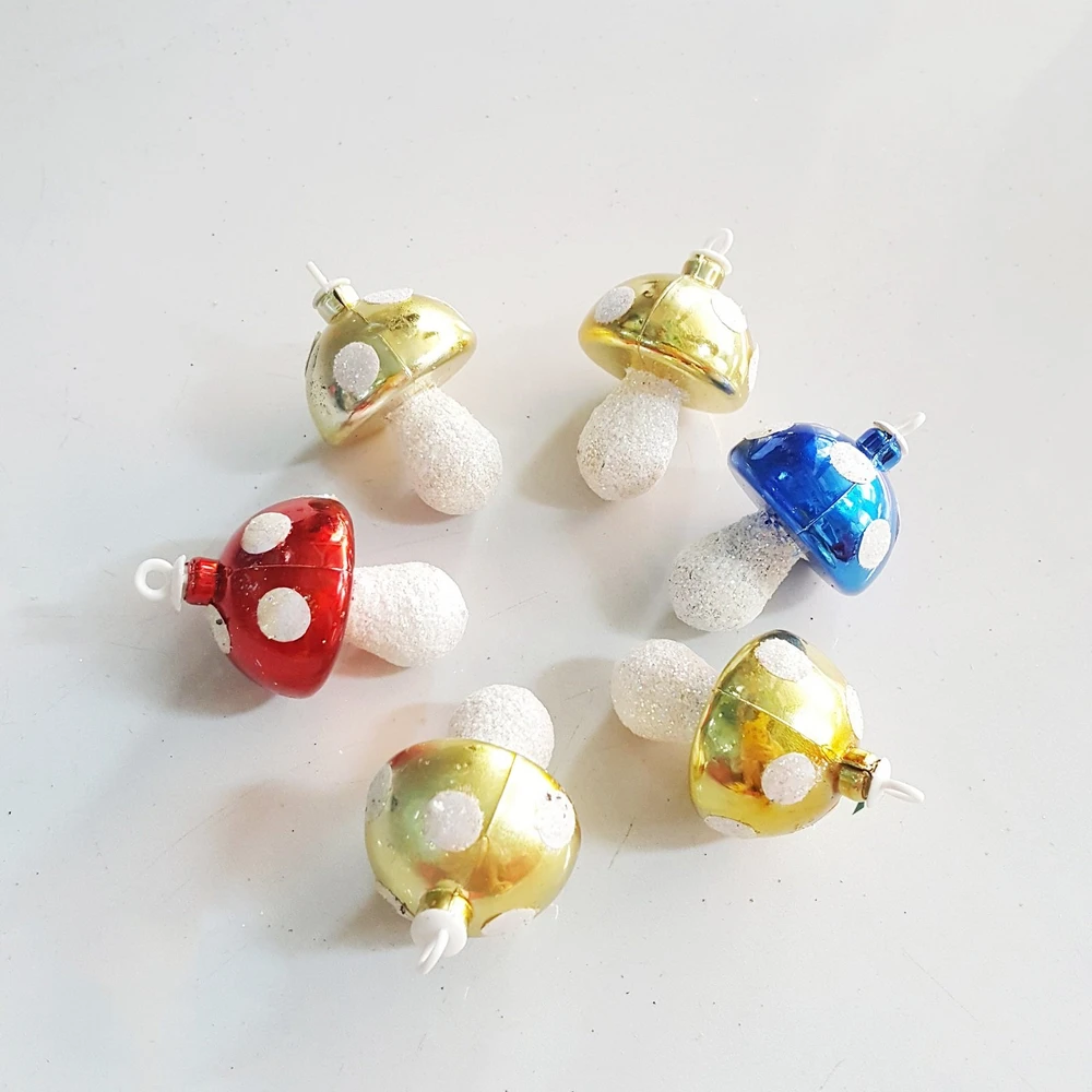 Combo 6 cây nấm giáng sinh đủ màu trang trí noel