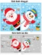 Decal tĩnh điện 2 mặt trang trí noel người tuyết và ông già noel 4