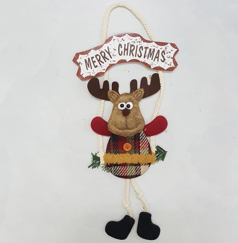 Bảng treo Merry Christmas kèm hình tuần lộc giáng sinh