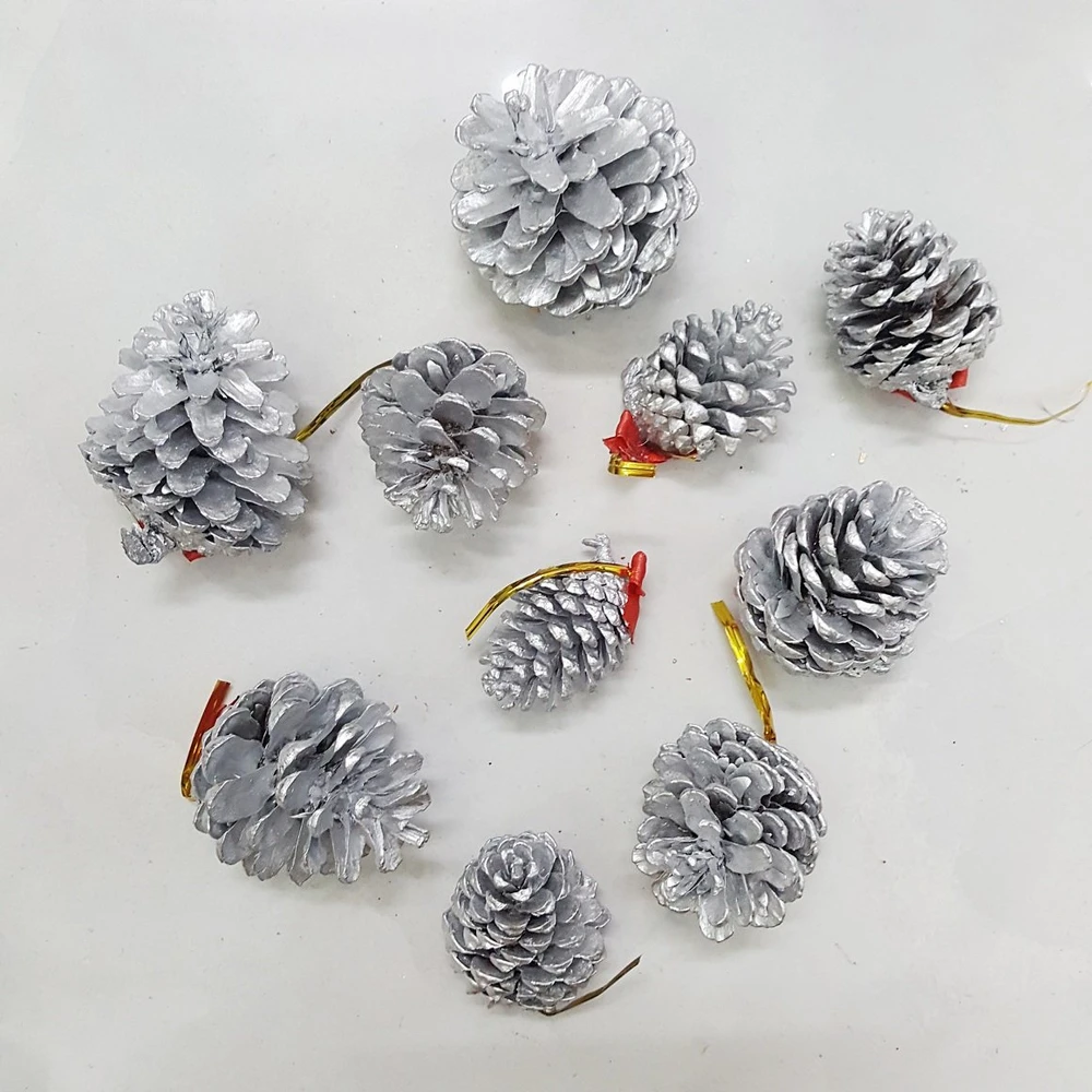 Set 12 quả thông trang trí noel 3 màu