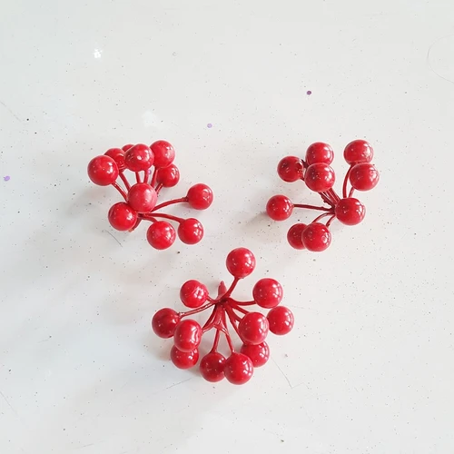 Cành cherry đỏ phụ kiện trang trí lễ hội