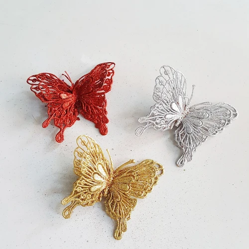 Combo 5 con bướm kim tuyến phụ kiện trang trí