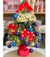 Cây thông noel mini gắn trái thông kèm phụ kiện màu xanh