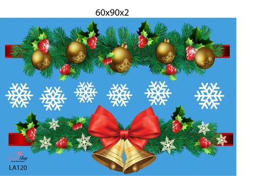 Decal trang trí noel cây thông may mắn