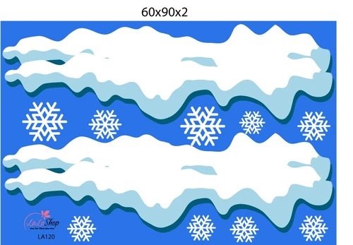 Decal trang trí noel cây thông may mắn